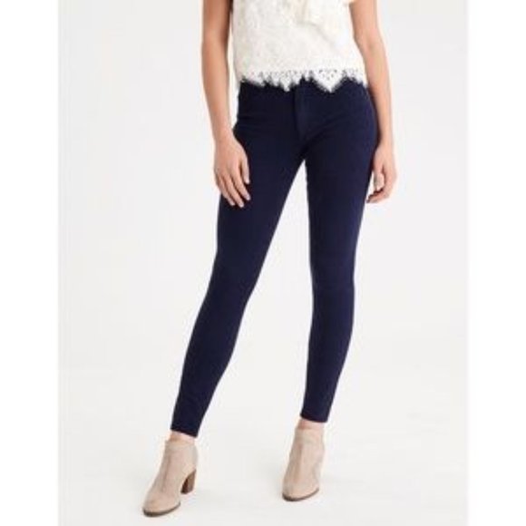 American Eagle Outfitters Pants - American Eagle High Rise Jegging Navy Blue Size 8L